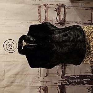 CeJoN BLaCK FauX FuR VeST SiZe S